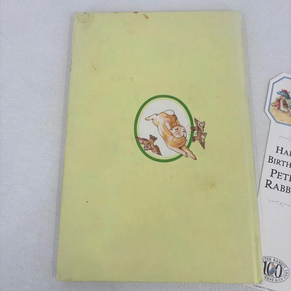 The History Of The‎ Tale Of Peter Rabbit Hardcover Book & Bookmarks Vintage 1976